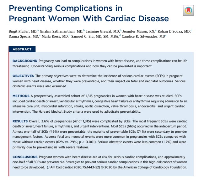 Preventing Complications in Pregnant Women With Cardiac Disease